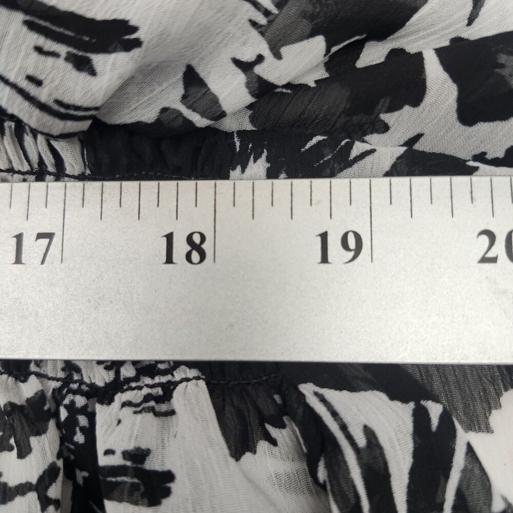 Time and True Swim Cover-up Womens 3XL Black White Floral Sheer Dolman Sleeves - Picture 9 of 10